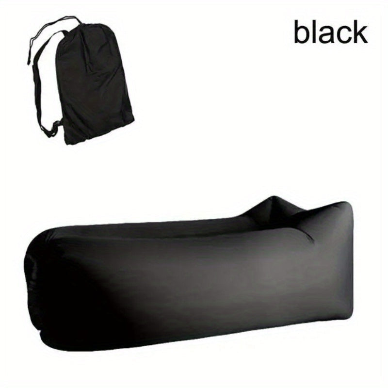 Inflatable Lounger Pump-Free Weather-Resistant Polyester