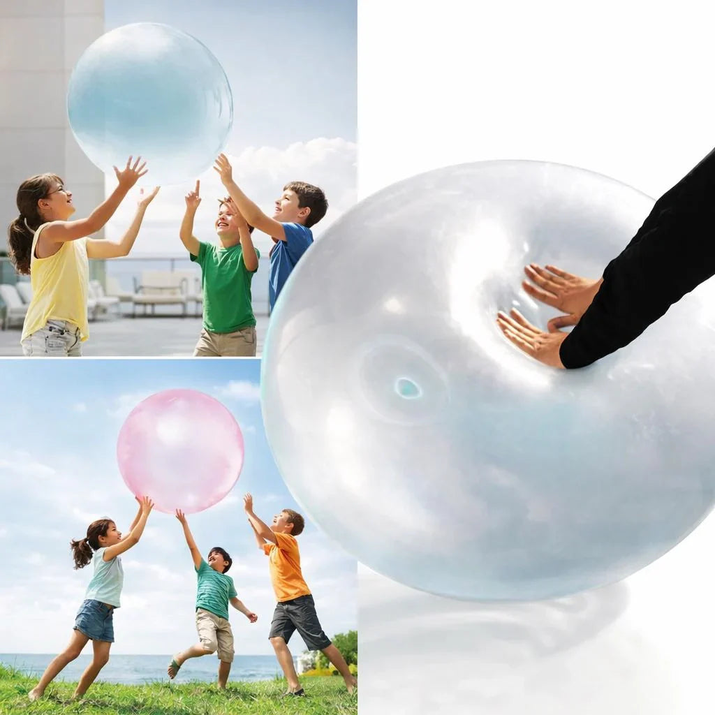 Inflatable Play Ball Tear-Resistant Non-Toxic Self-Sealing Valve