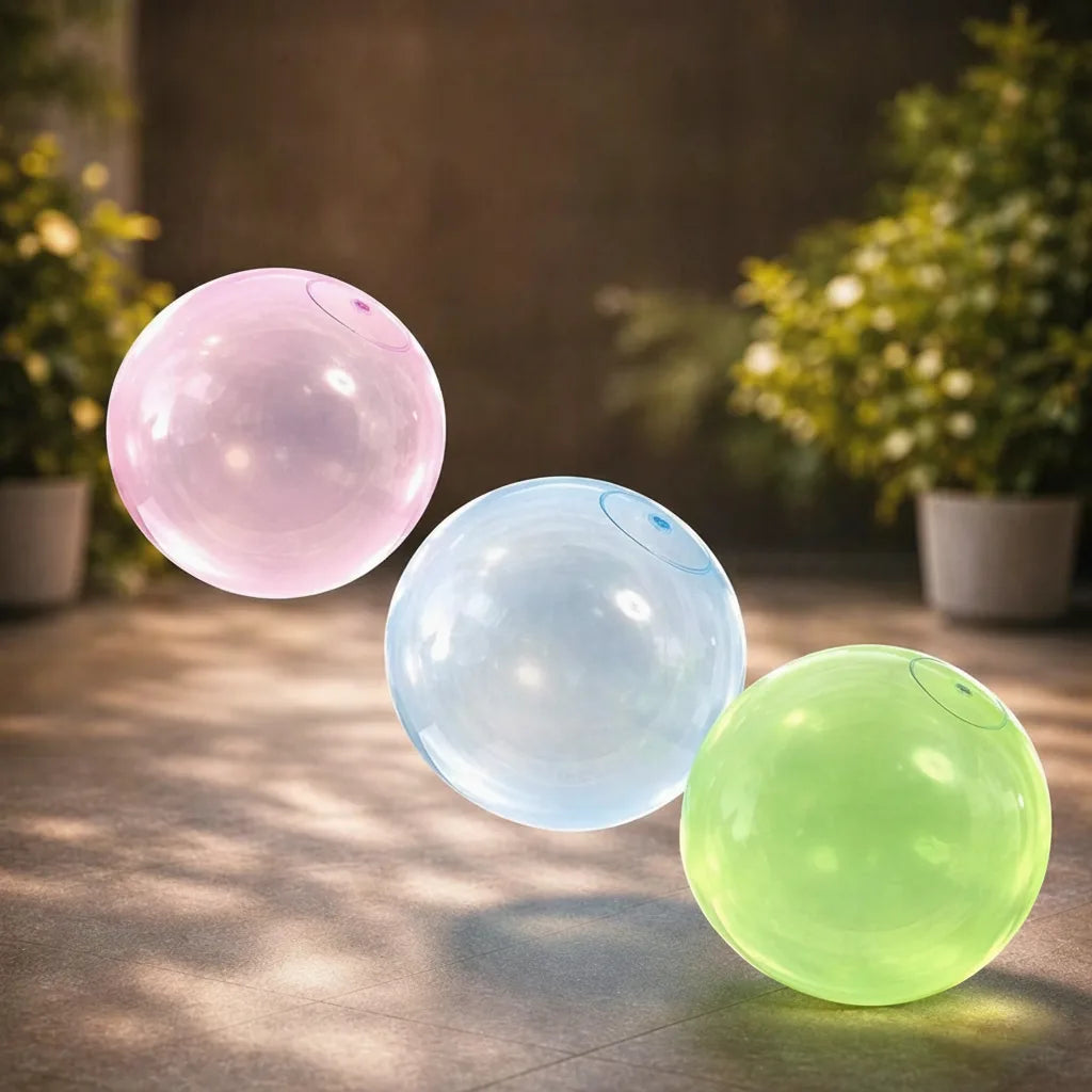 Inflatable Play Ball Tear-Resistant Non-Toxic Self-Sealing Valve
