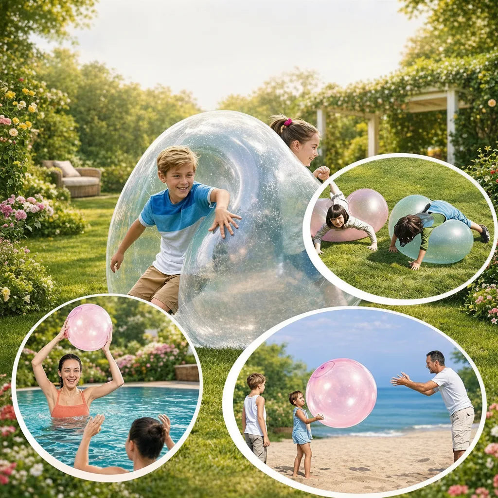 Inflatable Play Ball Tear-Resistant Self-Sealing Valve