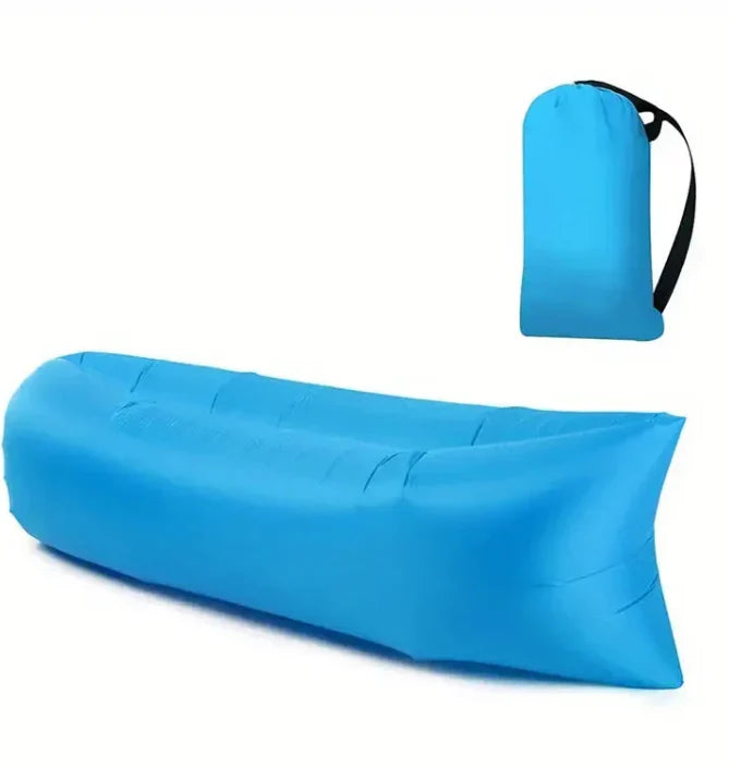 Inflatable Travel Lounger Pump-Free Lightweight Foldable