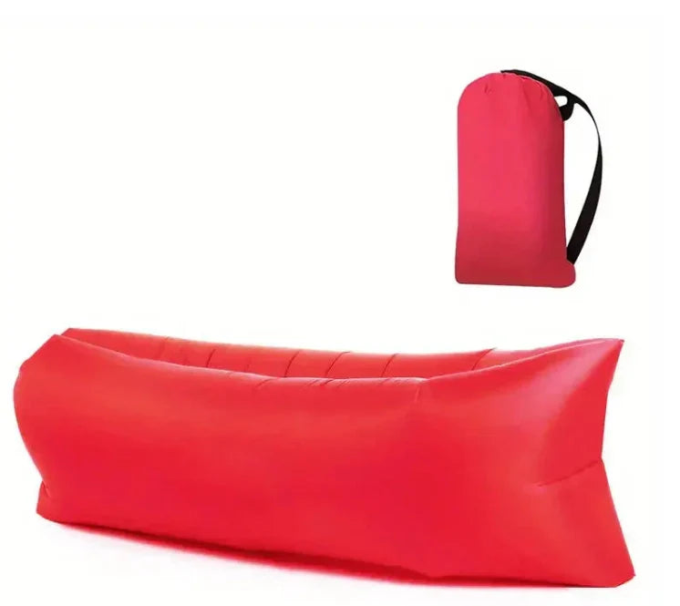 Inflatable Travel Lounger Pump-Free Lightweight Foldable