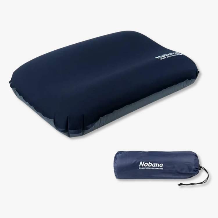 Inflatable Travel Pillow Ergonomic Neck Support Quick Inflate