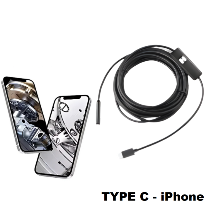 Inspection Camera 8mm Waterproof Adjustable LED & Semi-Rigid Cable