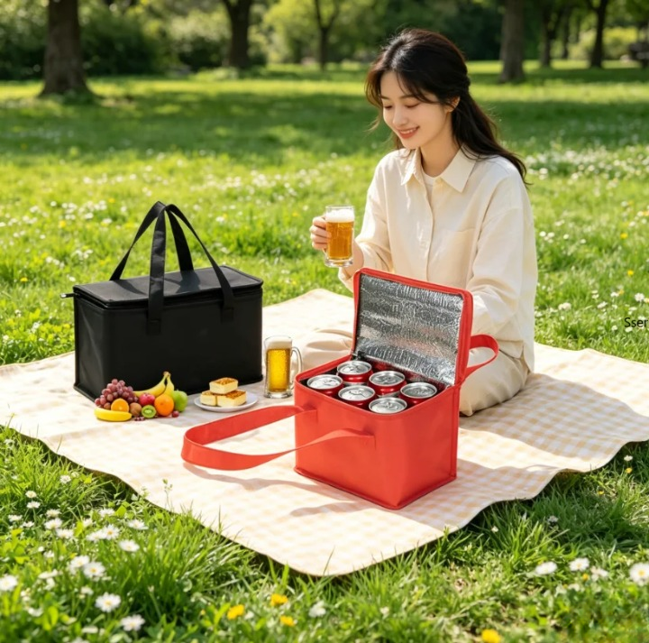 Insulated Cooler Bag Foldable & Compact Aluminum Lined