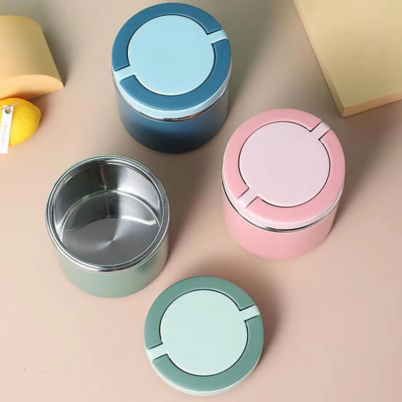 Insulated Food Container Double-Walled Stainless Steel Leak-Proof Screw Cap