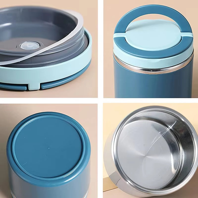 Insulated Food Container Double-Walled Stainless Steel Leak-Proof Screw Cap