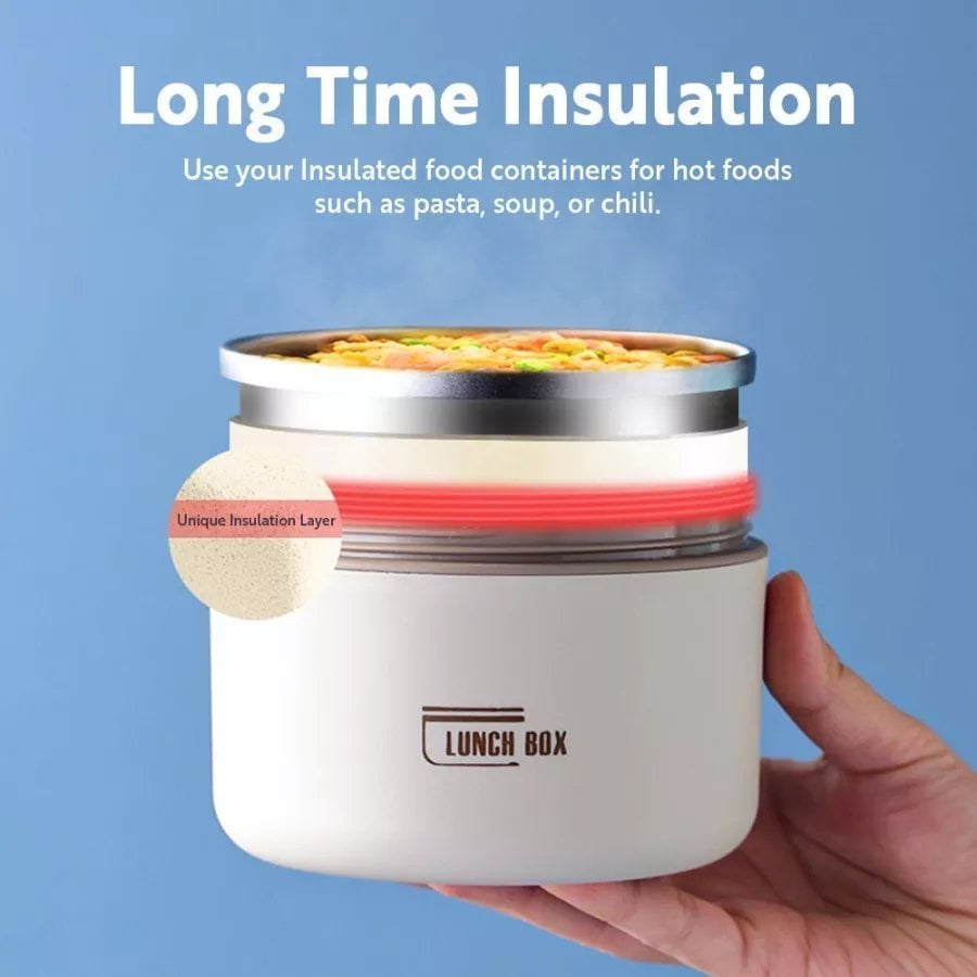 Insulated Lunch Box Vacuum Sealed Stainless Steel & Leak-Proof