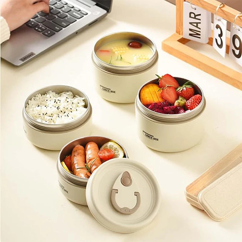 Insulated Lunch Container Set Airtight Leak-Proof Stainless Steel