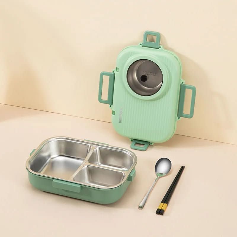 Insulated Lunchbox Stainless Steel Leak-Proof Three Compartments