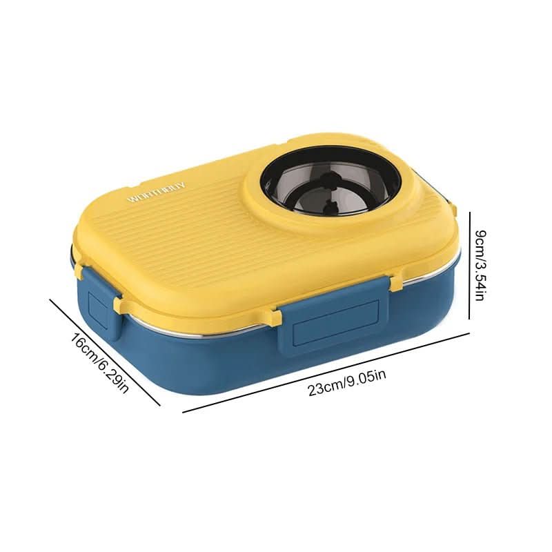 Insulated Lunchbox Stainless Steel Leak-Proof Three Compartments