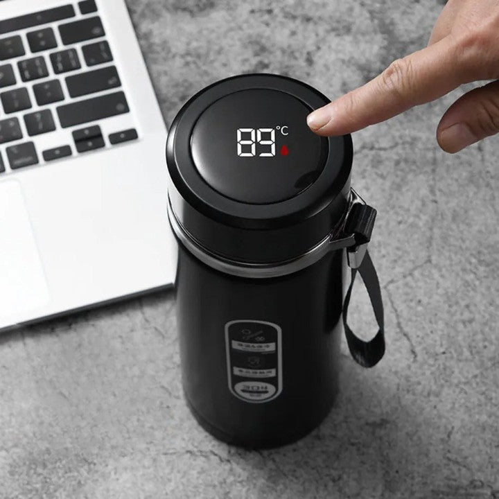Insulated Thermos Bottle LED Temperature Display Stainless Steel