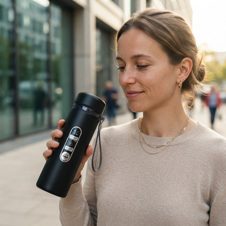 Insulated Thermos Bottle LED Temperature Display Stainless Steel