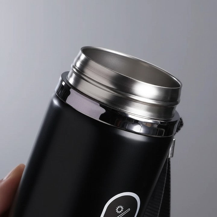 Insulated Thermos Bottle LED Temperature Display Stainless Steel