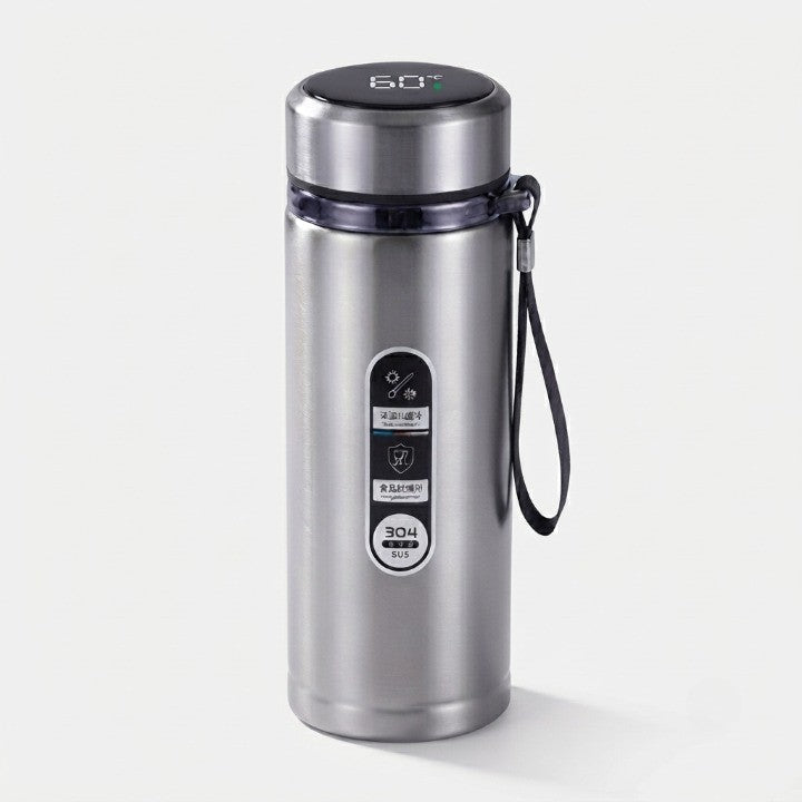 Insulated Thermos Bottle LED Temperature Display Stainless Steel
