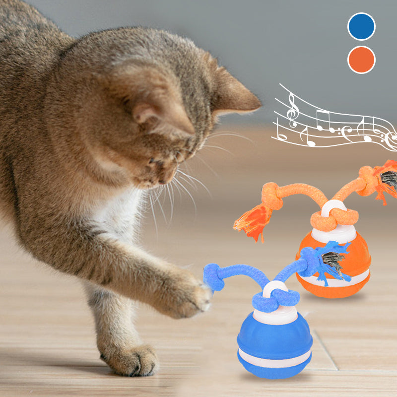 Interactive Cat Ball LED Light & Bird Sounds USB Rechargeable