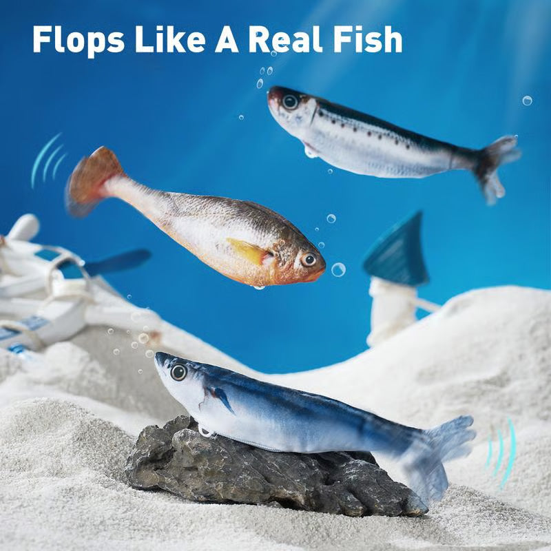 Interactive Cat Toy Motion-Activated Plush USB-Rechargeable