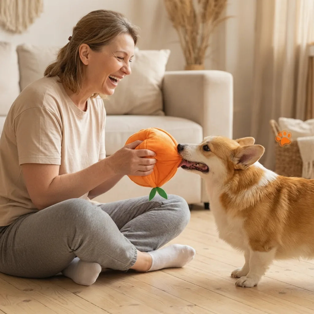 Interactive Dog Toy Snuffle Puzzle Soft Plush Treat Pockets