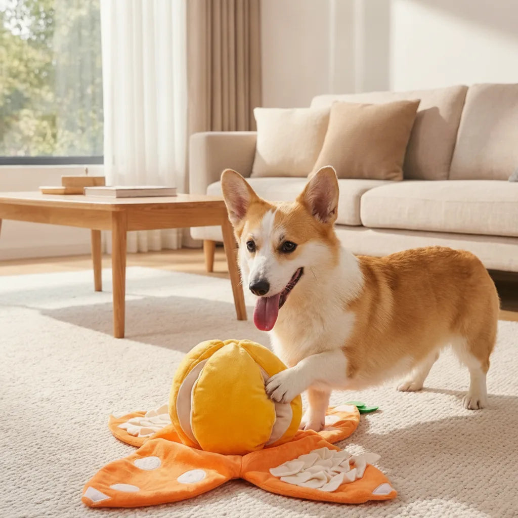 Interactive Dog Toy Snuffle Puzzle Soft Plush Treat Pockets