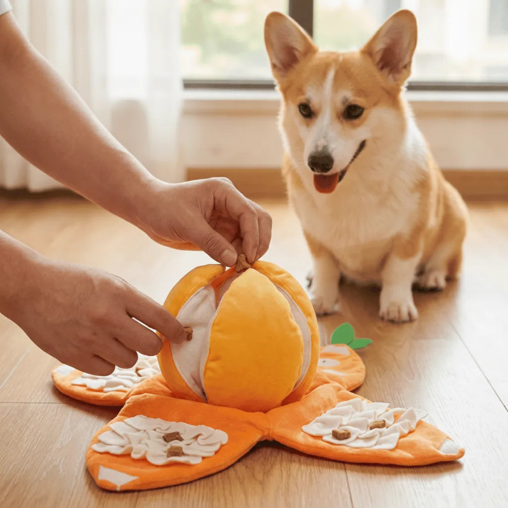 Interactive Dog Toy Snuffle Puzzle Soft Plush Treat Pockets