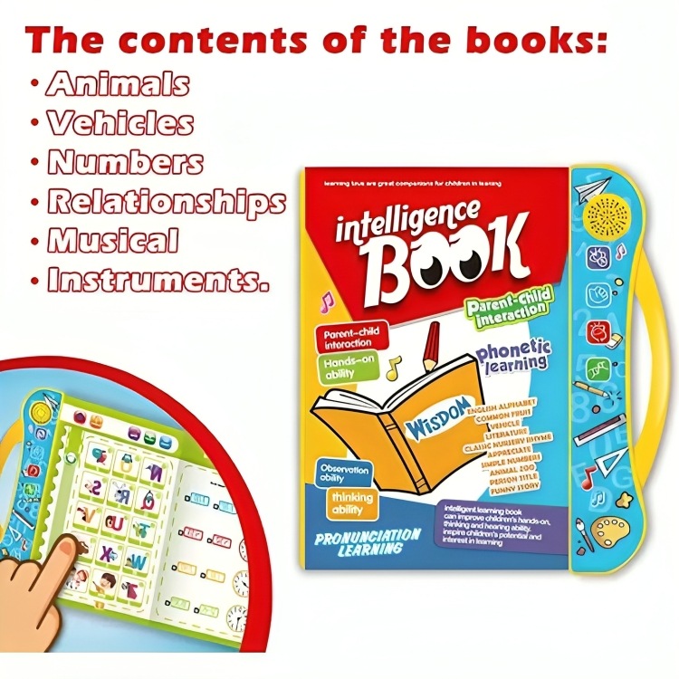 Interactive Learning Book Touch-Sensitive Music & Voice Travel-Friendly