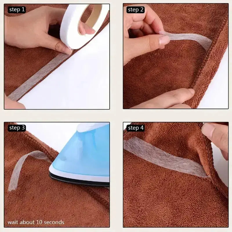 Iron-On Hem Tape Cotton Double-Sided Adhesive 64m Roll