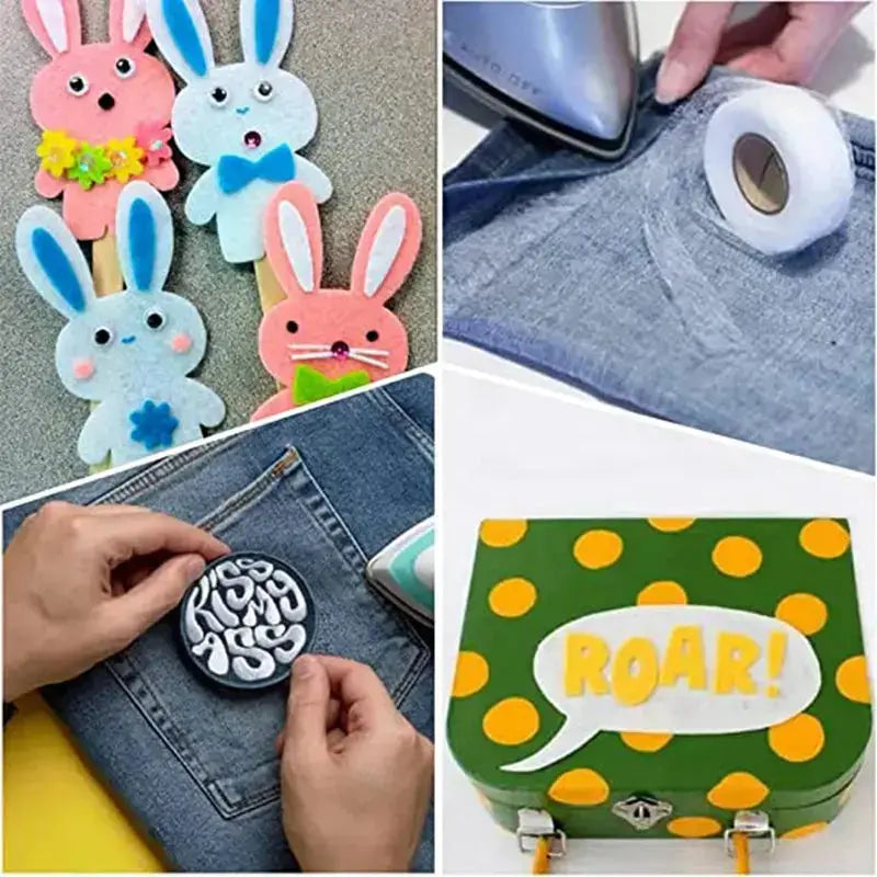 Iron-On Hem Tape Cotton Double-Sided Adhesive 64m Roll