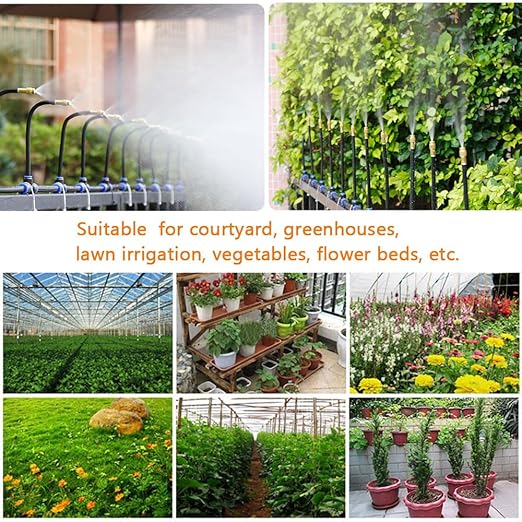 Irrigation System 360° Adjustable Sprayers Tool-Free Installation