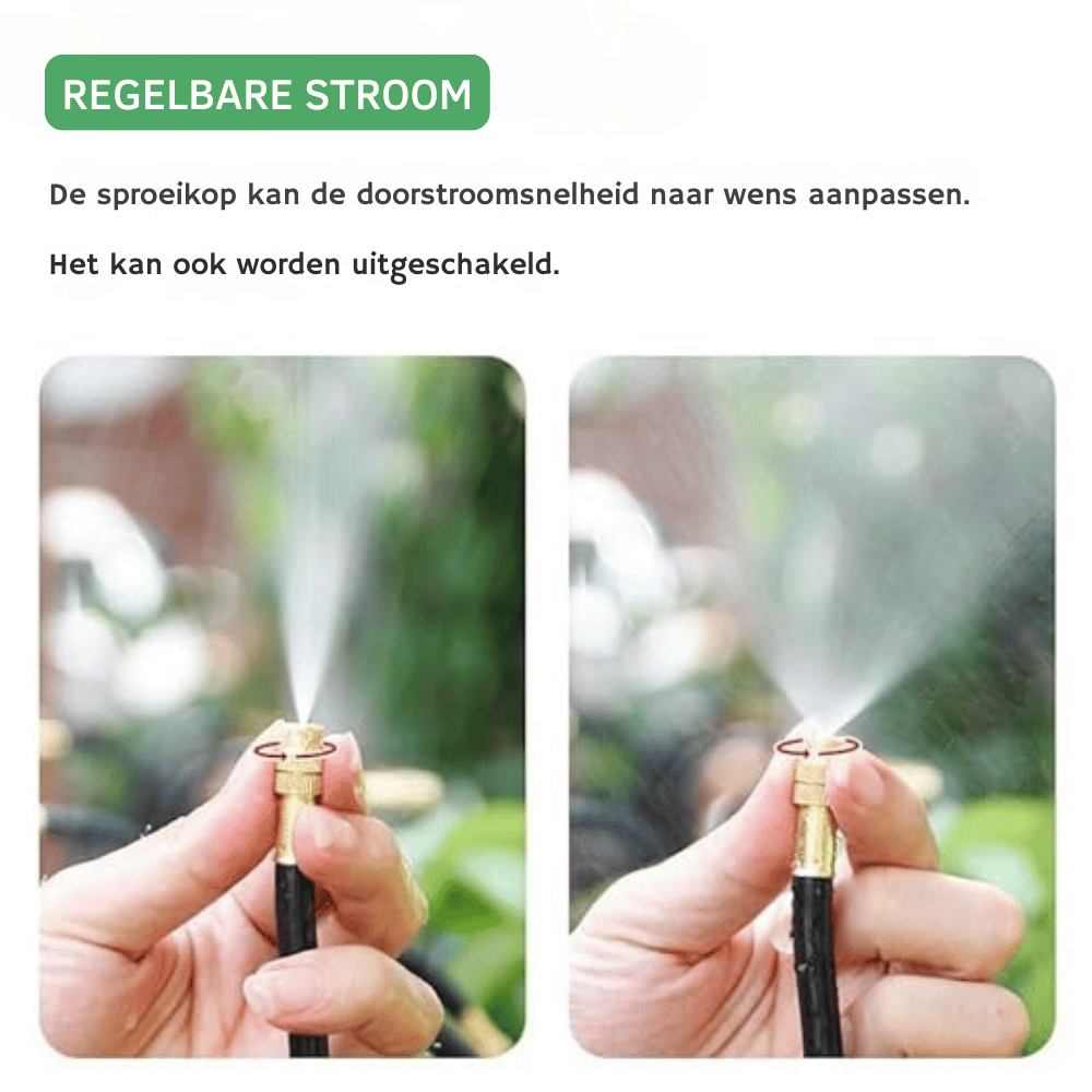 Irrigation System 360° Adjustable Sprayers Tool-Free Installation