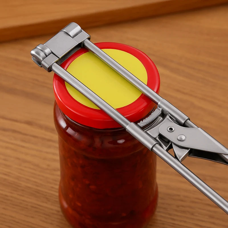 Jar & Bottle Opener Adjustable Deep-Grip Stainless Steel