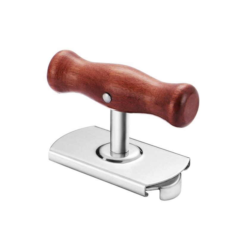 Jar Opener Adjustable Stainless Steel Teeth & Wooden Handle
