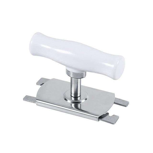 Jar Opener Adjustable Stainless Steel Teeth & Wooden Handle