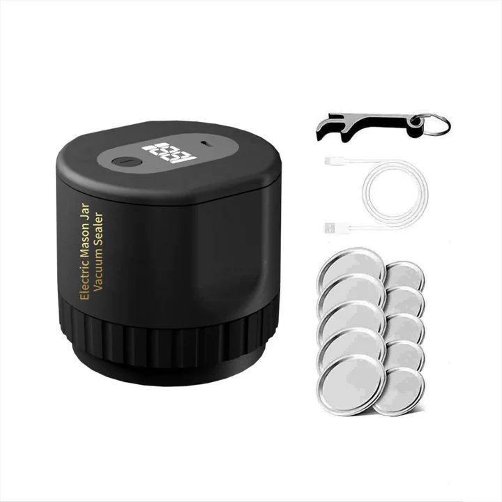 Jar Vacuum Sealer 30-Second Airtight USB Rechargeable