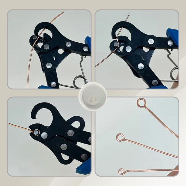 Jewelry Loop Pliers Stainless Steel Head & Non-Slip Handles