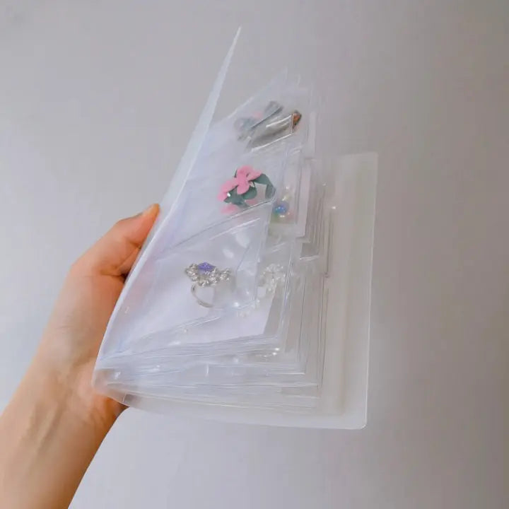 Jewelry Organizer Book 30 Clear Sleeves Travel-Friendly