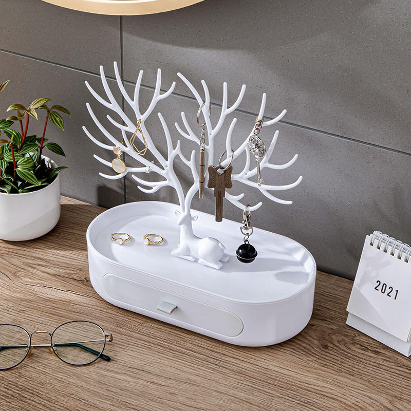 Jewelry Stand Tree Design & Integrated Drawer