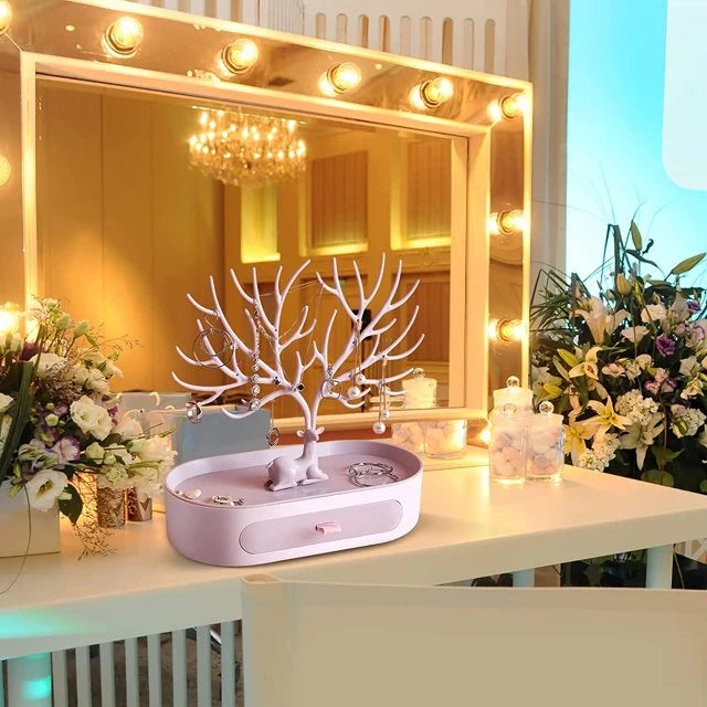 Jewelry Stand Tree Design & Integrated Drawer