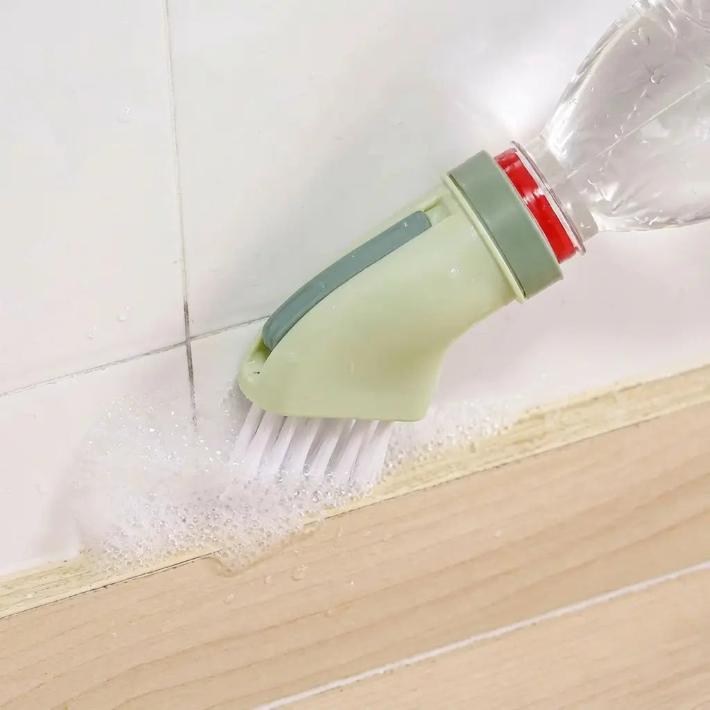 Joint & Track Cleaning Brush Bottle-Attachable Angled Brush Head