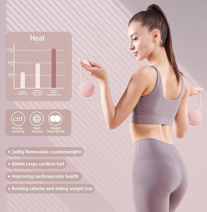 Jump Rope Weighted Dual-Mode Wireless & Steel Cable LED Counter