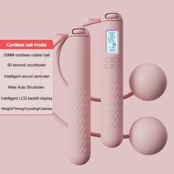 Jump Rope Weighted Dual-Mode Wireless & Steel Cable LED Counter