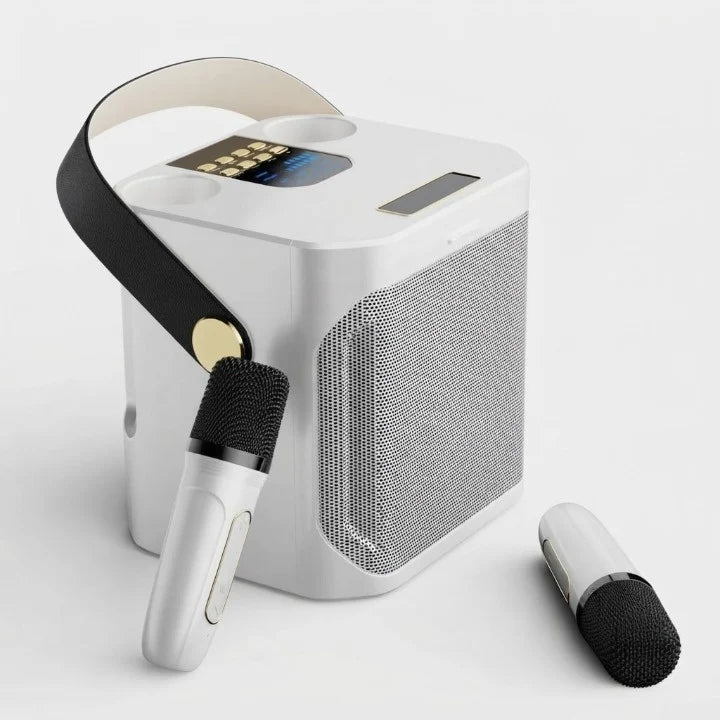 Karaoke Speaker 360-Degree Sound & Dual Wireless Microphones