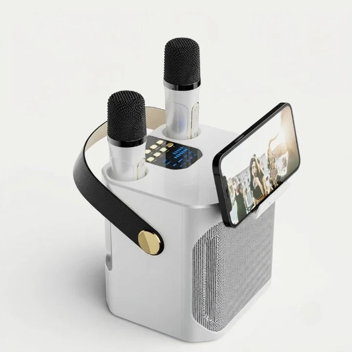 Karaoke Speaker 360-Degree Sound & Dual Wireless Microphones