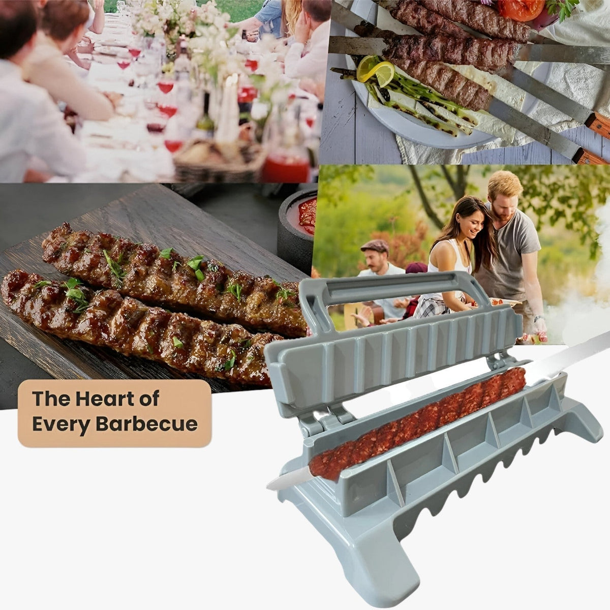 Kebab Maker Quick-Press Even Skewers Dishwasher Safe