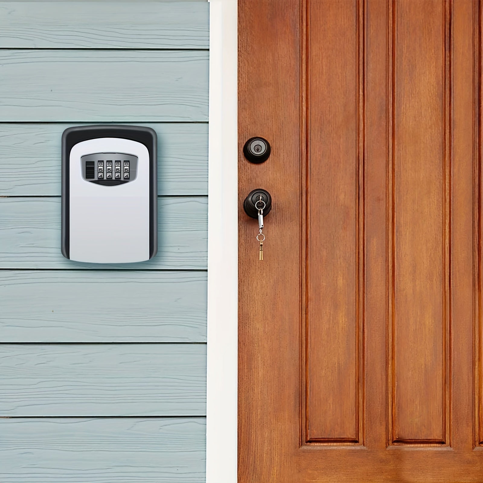 Key Safe Wall-Mount Weatherproof 4-Digit Combination