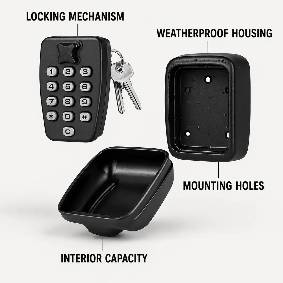 Key Safe Weatherproof Metal Adjustable Combination Lock