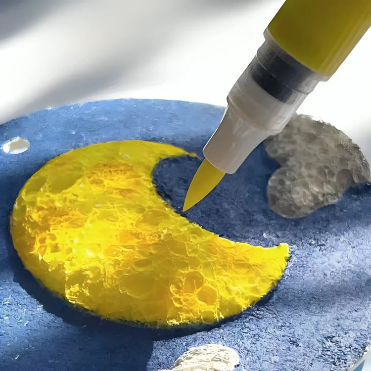 Kids 3D Texture Painting Set Foaming Paint & Brushes