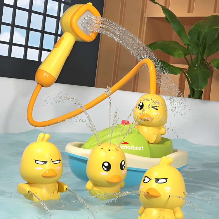 Kids Bath Toy Battery-Powered Spraying Ducks Suction Cup