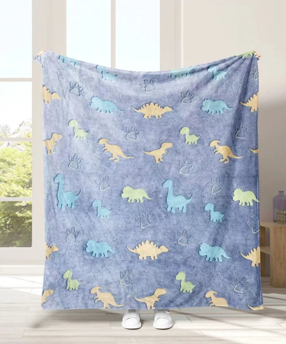Kids Blanket Unicorn Glow-In-The-Dark Soft Flannel