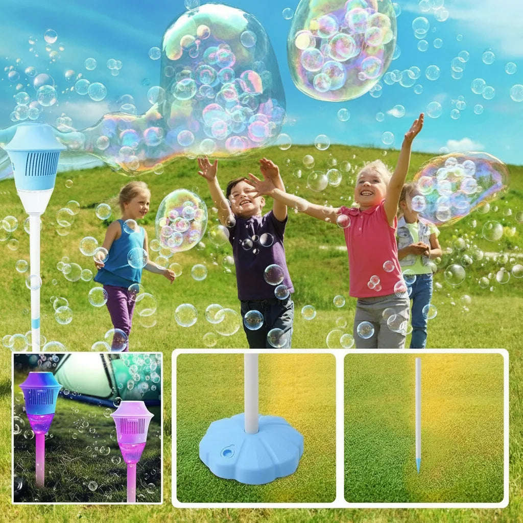 Kids Bubble Machine 20,000 Bubbles Per Minute Adjustable Stand