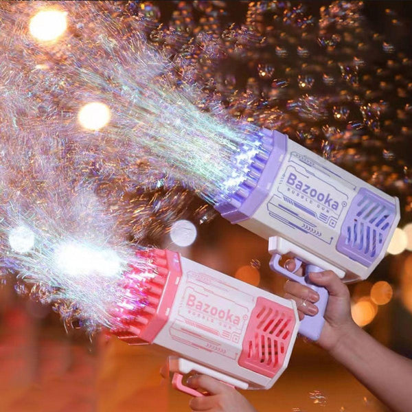 Kids Bubble Machine 69 Nozzles Integrated LED